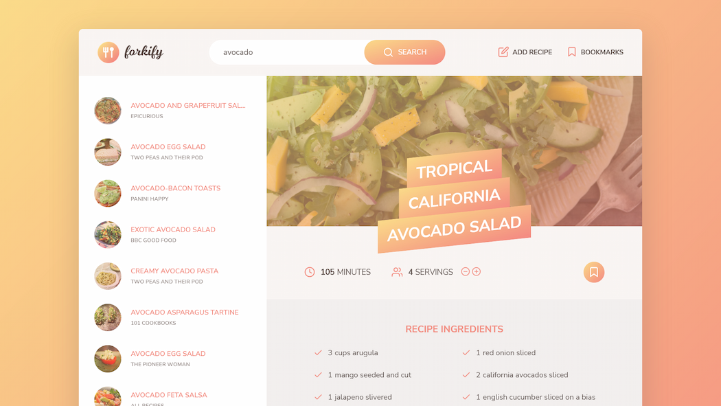 Forkify - Screenshot