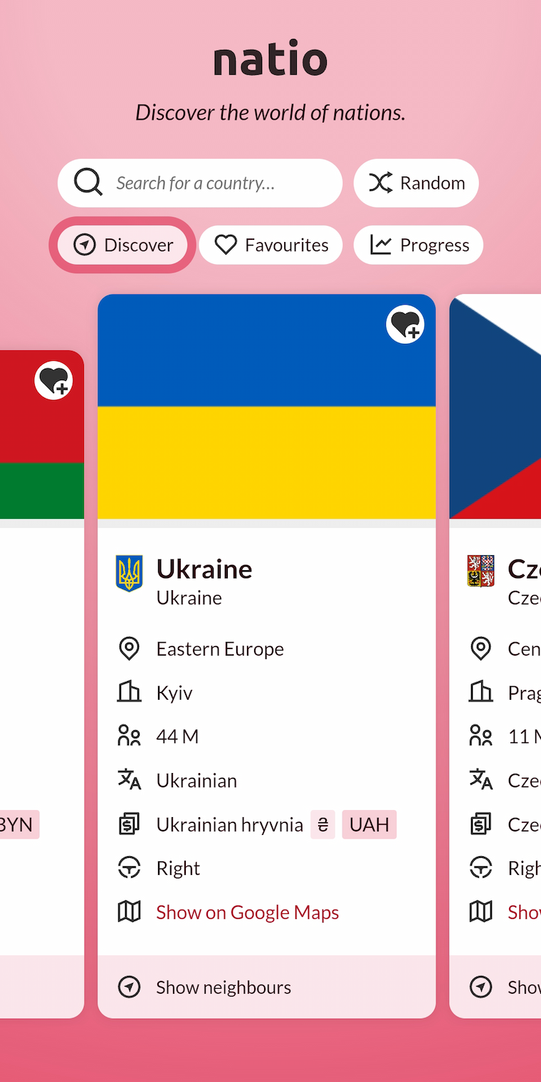 Natio - Mobile Version